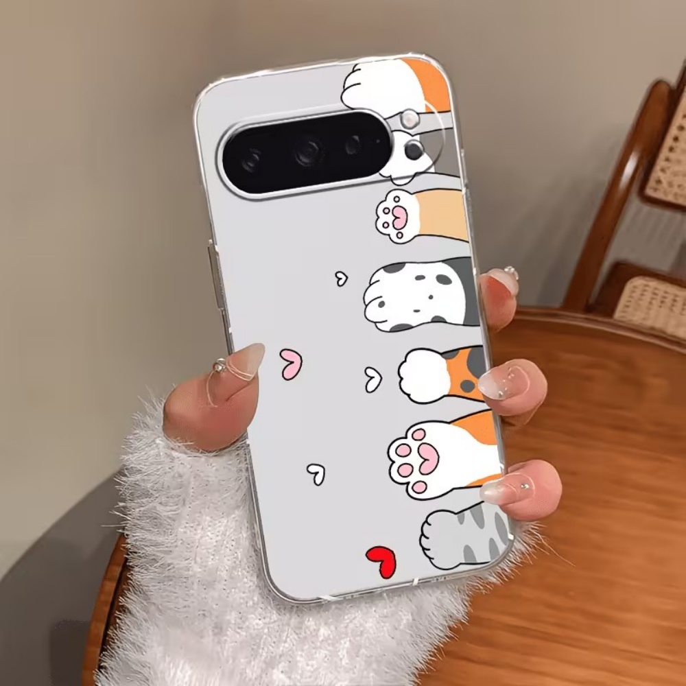 Google Pixel 9 - Przezroczyste silikonowe etui na telefon z
