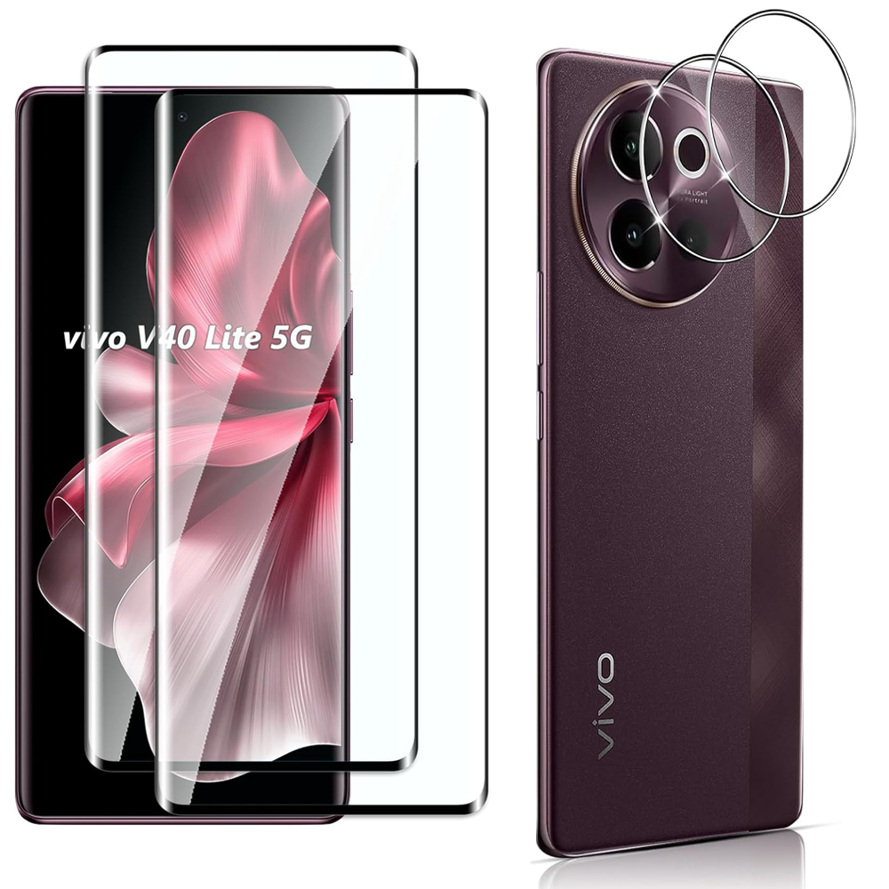 Vivo V40 - Zakrzywione szkło hartowane 9H 3D do