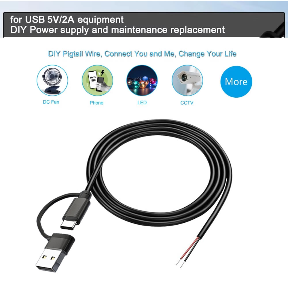 DC 2-pinowy kabel zasilający U – Diy Electronics Gadgets recenzja i cena