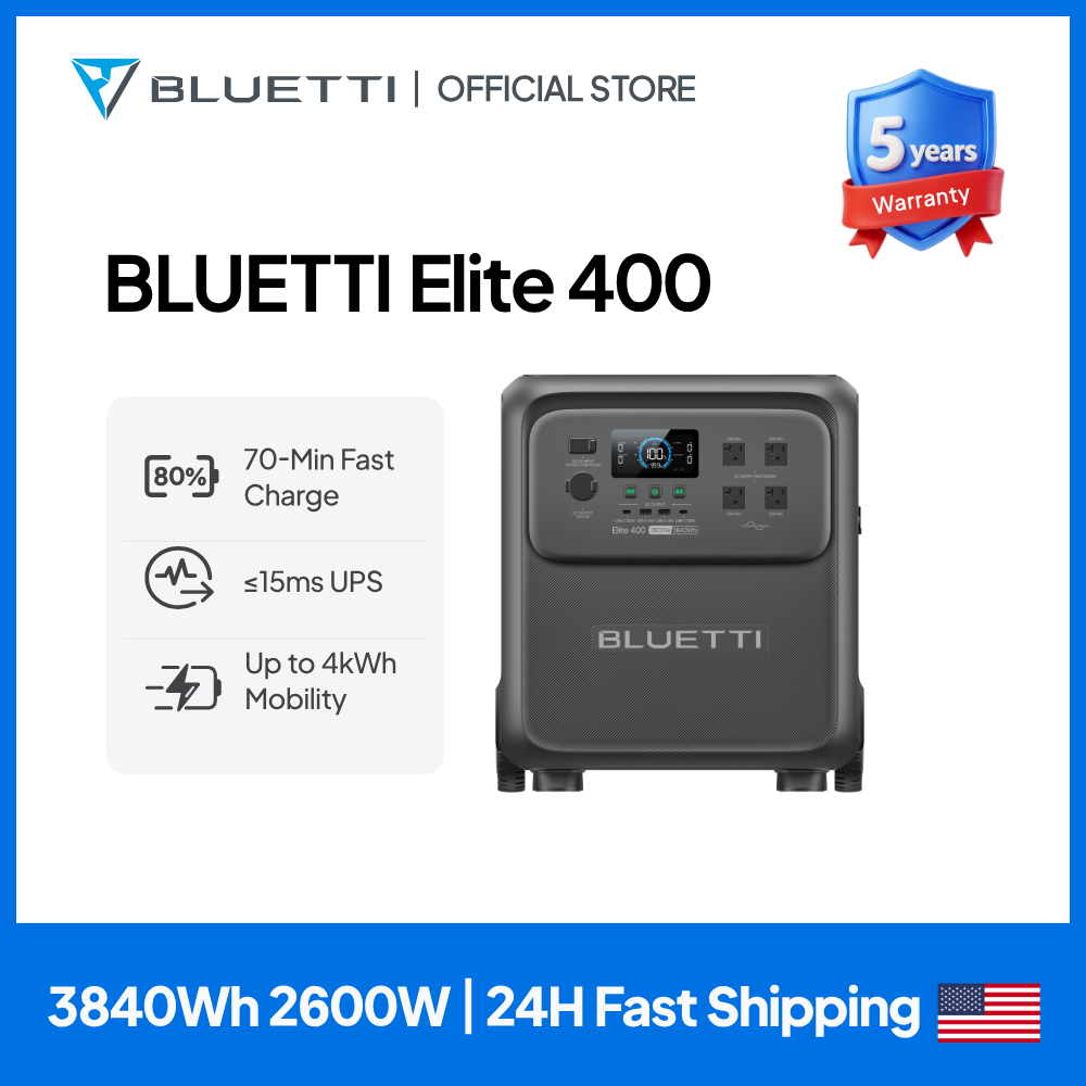 BLUETTI Elite 400 2600W 3840Wh – Solar Powered Charger recenzja i cena